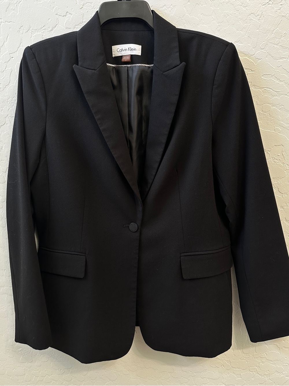Calvin Klein Black Single Button Blazer- Women's Size 12